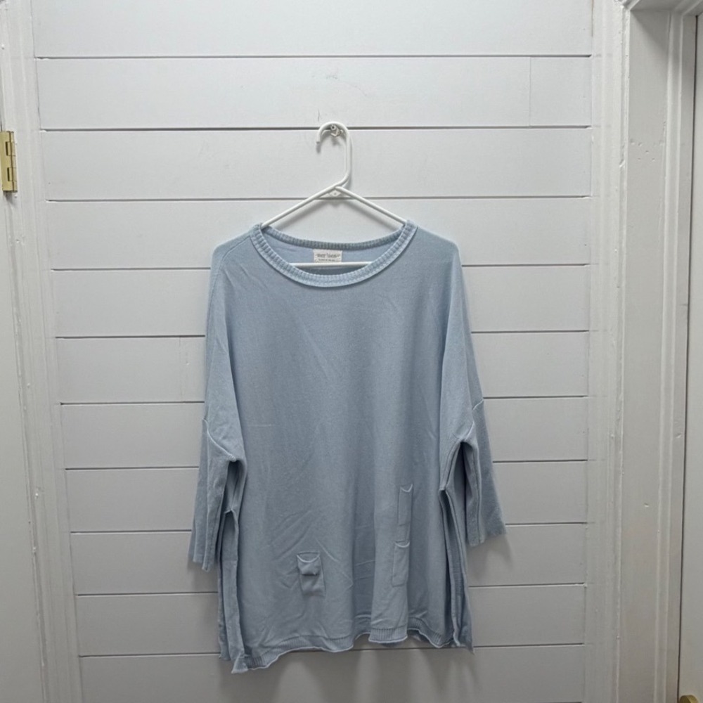 Mer Sea Womens Catalina One Size OS Sweater Light Blue